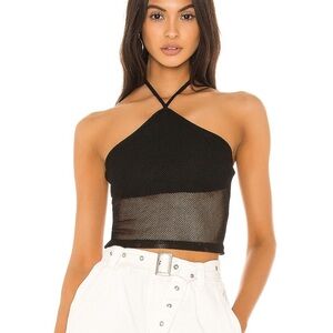 Superdown Kira Mesh Halter Top